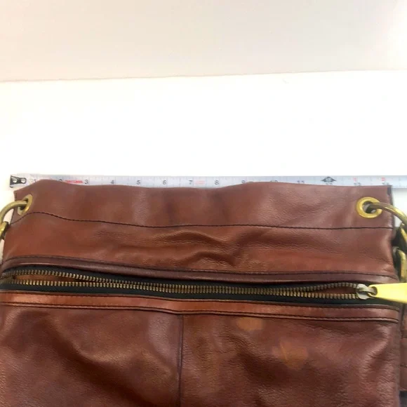Fossil Women’s Long Live Vintage Leather Explorer Hobo Bag Dark Brown - Picture 11 of 16